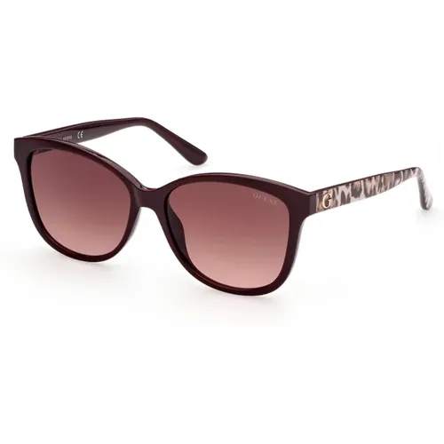 Golden Gradient Brown Sunglasses , female, Sizes: 56 MM - Guess - Modalova