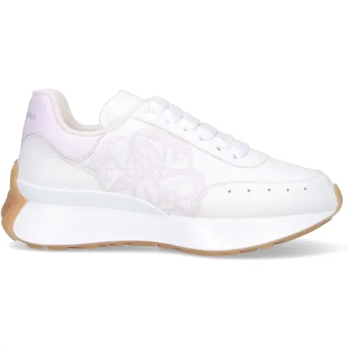 Weiße Ledermodische Sneakers für Frauen , Damen, Größe: 36 1/2 EU - alexander mcqueen - Modalova