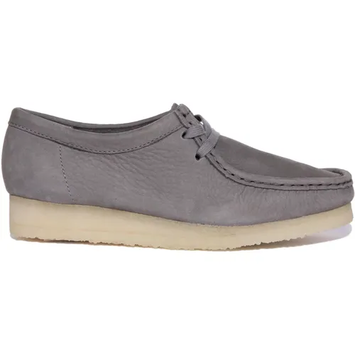Grey Wallabee Women's Shoes , female, Sizes: 6 1/2 UK, 7 UK, 8 1/2 UK - Clarks - Modalova