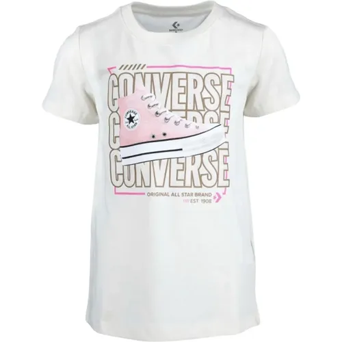 Mädchen Creme Rosa T-shirt Farbdruck - Converse - Modalova