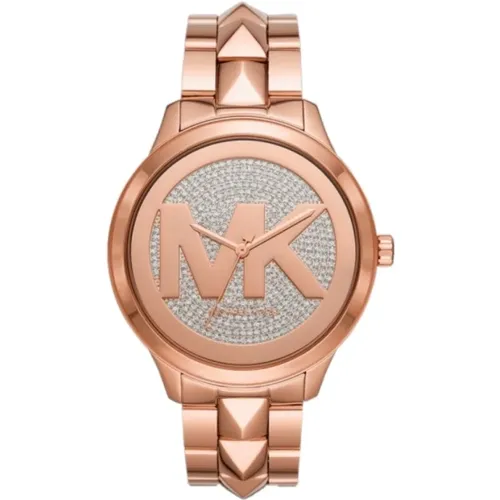 Rosa Damen Quarz Edelstahl Uhr - Michael Kors - Modalova