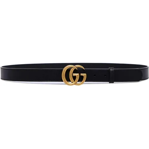 Belt With Double G Buckle , male, Sizes: 85 CM, 90 CM - Gucci - Modalova