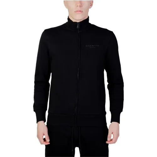 Schwarzer Baumwoll-Turtleneck-Sweatshirt mit Reißverschluss - GAS - Modalova
