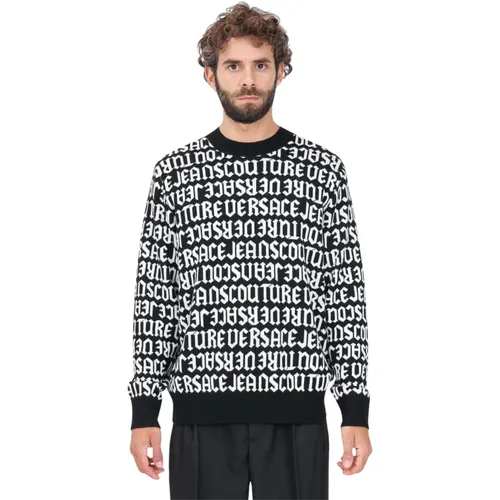 Gotischer Logo-Pullover , Herren, Größe: XL - Versace Jeans Couture - Modalova