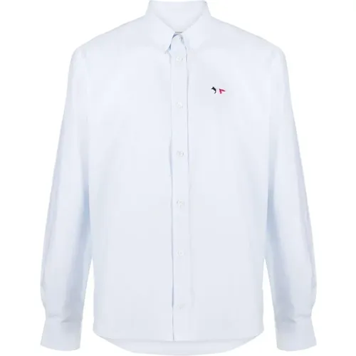 Formal Shirt with Tricolor Fox Patch , male, Sizes: L, 3XL - Maison Kitsuné - Modalova