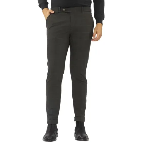 Chino Pants, Windowpane Check Sport Pants , male, Sizes: XL, 2XL - RRD - Modalova