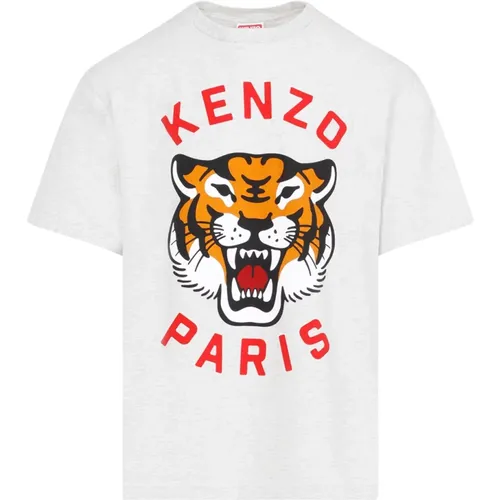 Lucky Tiger T-Shirt , Herren, Größe: S - Kenzo - Modalova