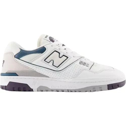 Weiße Sneakers mit Grünen und Lila Details , Herren, Größe: 41 1/2 EU - New Balance - Modalova