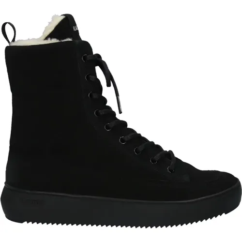 Schwarzer Hoher Sneaker , Damen, Größe: 42 EU - Blackstone - Modalova