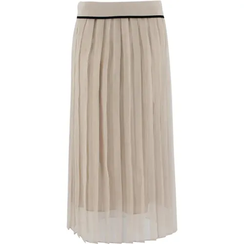Women's Clothing Skirts Feather Ss24 , female, Sizes: S - BRUNELLO CUCINELLI - Modalova