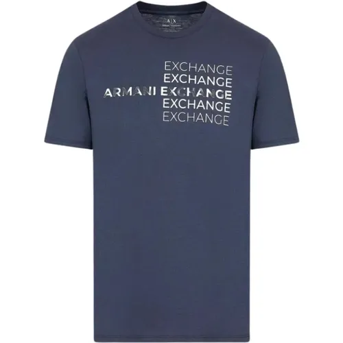 Einfaches T-Shirt , Herren, Größe: M - Armani Exchange - Modalova