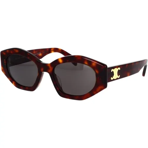 Triomphe Oval Sunglasses , female, Sizes: 55 MM - Celine - Modalova