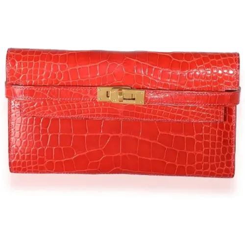 Pre-owned Leather clutches , female, Sizes: ONE SIZE - Hermès Vintage - Modalova