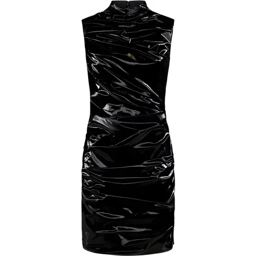 Sleeveless Coated Jersey Minidress , female, Sizes: XS, S - alexander mcqueen - Modalova