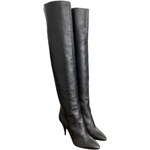 Pre-owned Leather boots , female, Sizes: 6 UK - Saint Laurent Vintage - Modalova