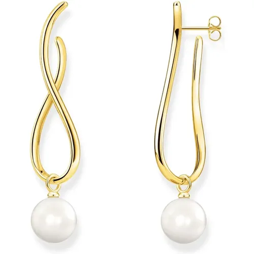 Gold Pearl Heritage Earrings , female, Sizes: ONE SIZE - Thomas Sabo - Modalova