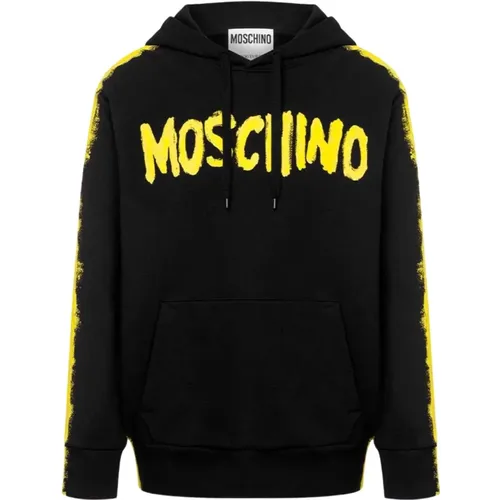 Kapuzenpullover - Größe 46, Schwarz , Herren, Größe: M - Moschino - Modalova