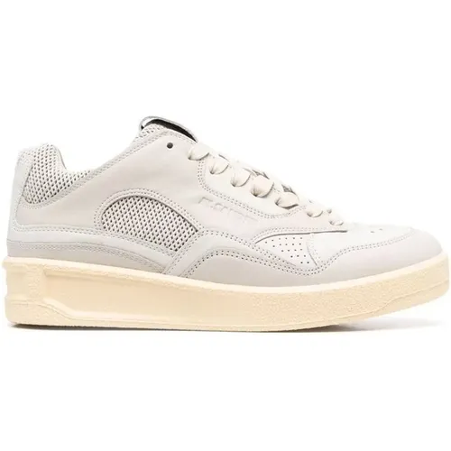 Panel-Niedrig-Top Sneakers , Damen, Größe: 38 EU - Jil Sander - Modalova