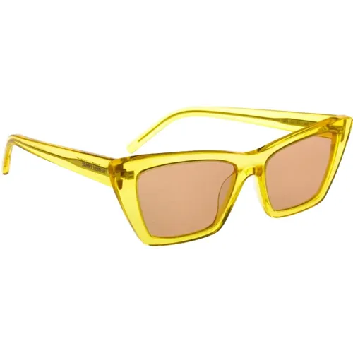 Iconic Mica Sunglasses for Women , female, Sizes: 53 MM - Saint Laurent - Modalova