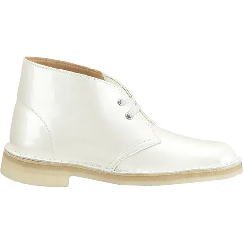 Metallisches Leder Desert Boot für Frauen , Damen, Größe: 38 1/2 EU - Clarks - Modalova