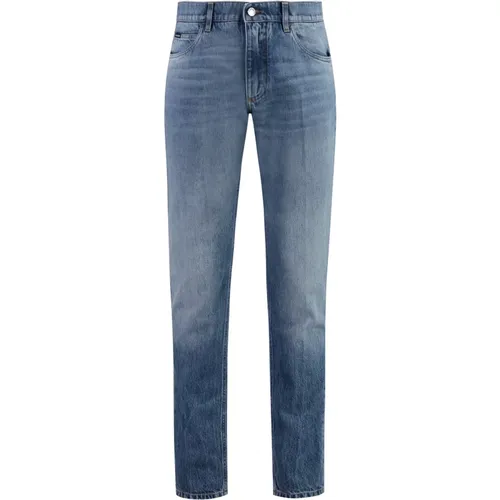 Klassische Denim Jeans mit Sichtbaren Nähten , Herren, Größe: L - Dolce & Gabbana - Modalova