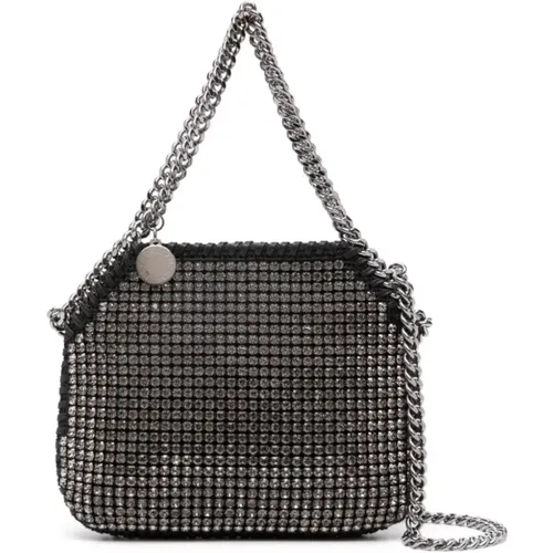 Crystal Embellished Whipstitch Chain Bag , female, Sizes: ONE SIZE - Stella Mccartney - Modalova