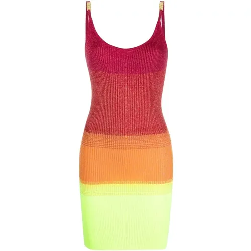 Rosa Lurex Gradient Tank Mini Kleid , Damen, Größe: XS - GCDS - Modalova