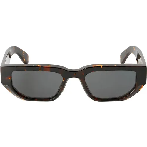 Cat-Eye Sunglasses Greeley Model , male, Sizes: 54 MM - Off White - Modalova