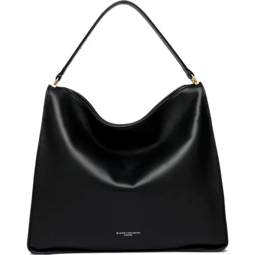 Large Soft Leather Shoulder Bag , female, Sizes: ONE SIZE - Gianni Chiarini - Modalova