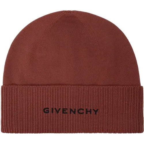 Wool Ribbed Trims Hat , male, Sizes: ONE SIZE - Givenchy - Modalova