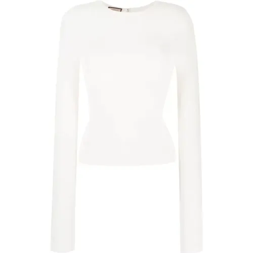 Ivory Ribbed Sweater , female, Sizes: M - Gucci - Modalova