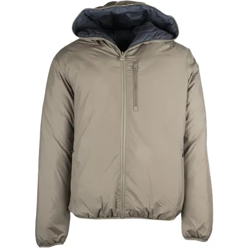 Reversible Hooded Coat with Zip Closure , male, Sizes: L - Save The Duck - Modalova