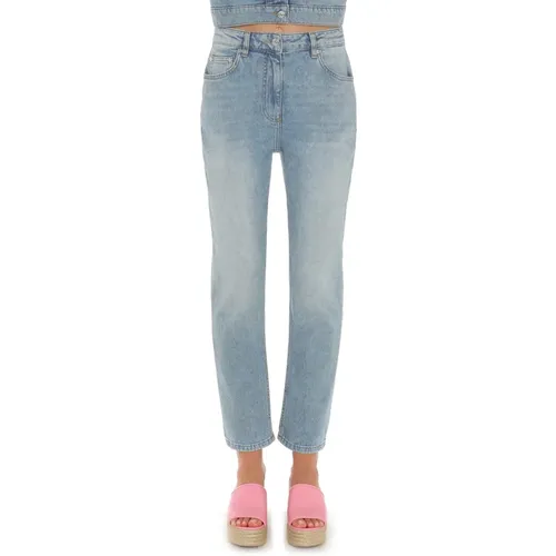 Classic Straight Fit Denim Jeans , female, Sizes: W29, W30, W27, W25 - Moschino - Modalova