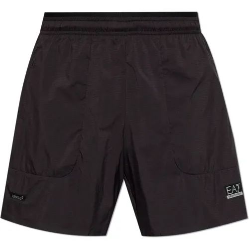 Shorts mit bedrucktem Logo , Herren, Größe: S - Emporio Armani EA7 - Modalova