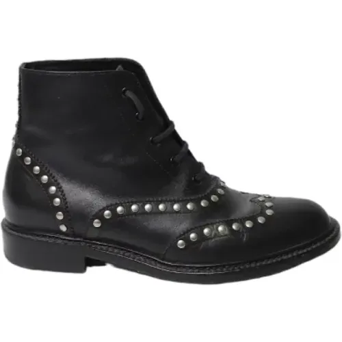 Pre-owned Leather boots , female, Sizes: 2 1/2 UK - Yves Saint Laurent Vintage - Modalova
