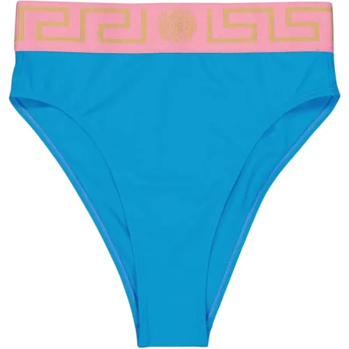 Greca Border Swim Culottes , Damen, Größe: S - Versace - Modalova