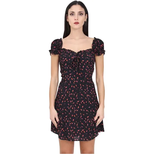 Audrey Black Tulip Print Dress , female, Sizes: M - Mar De Margaritas - Modalova