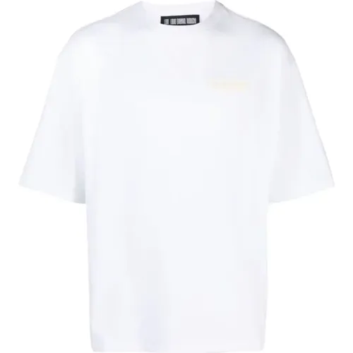 Weißes Logo-Patch Rundhals T-Shirt , Herren, Größe: L - Louis Gabriel Nouchi - Modalova