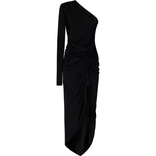 Schwarzes Asymmetrisches Ein-Schulter Kleid , Damen, Größe: M - pinko - Modalova