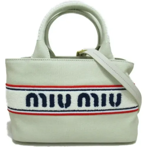 Pre-owned Fabric handbags , female, Sizes: ONE SIZE - Miu Miu Pre-owned - Modalova