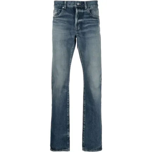 Light Stonewashed Denim Jeans , male, Sizes: W34 - Saint Laurent - Modalova