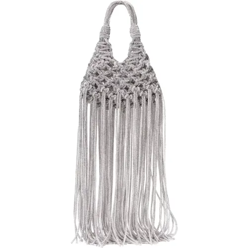 Crystal Fringe Mini Bag , female, Sizes: ONE SIZE - Hibourama - Modalova