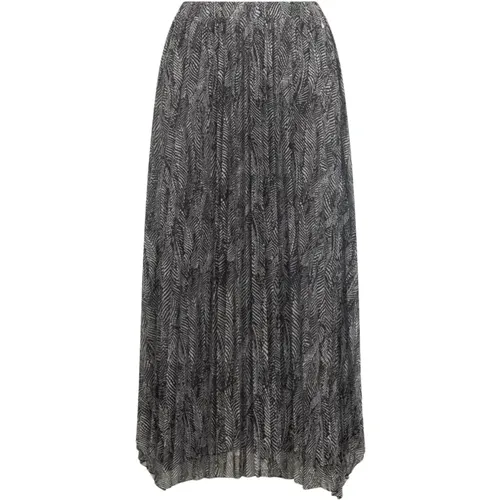 Melange Grey Wide Design Skirt , female, Sizes: XS, M, L, S - PATRIZIA PEPE - Modalova