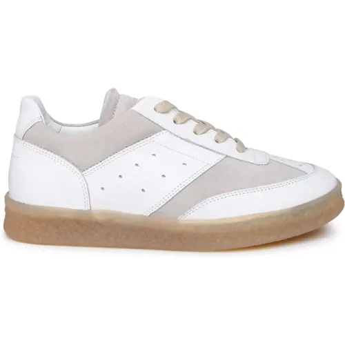 Leather Sneakers with All-Over Holes , male, Sizes: 10 UK, 7 UK, 9 UK - MM6 Maison Margiela - Modalova