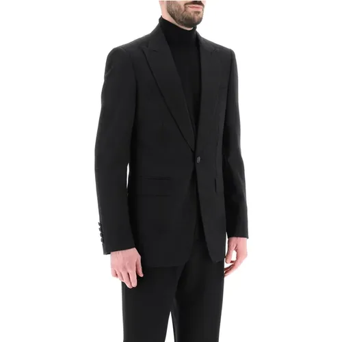 Slim Cut Jacquard Tuxedo Jacket - Burberry - Modalova