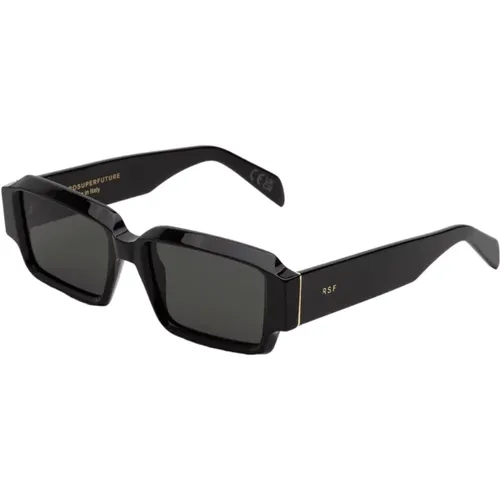 Astro Sonnenbrille - Schwarz Glänzend , unisex, Größe: 55 MM - Retrosuperfuture - Modalova