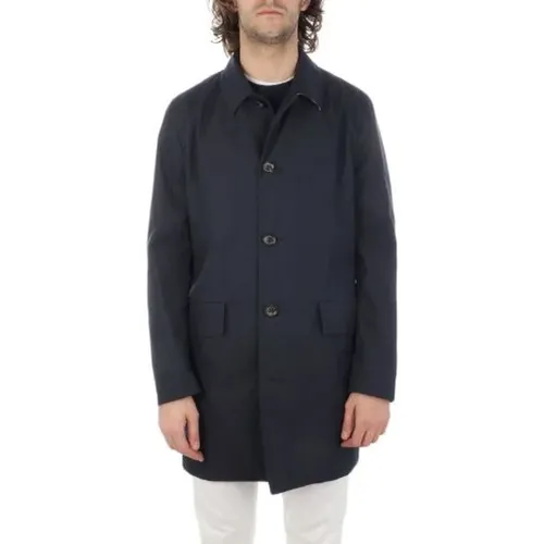 Blauer Wasserdichter Trenchcoat - Aquascutum - Modalova