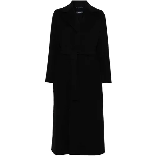 Wool Coat with Notched Lapels , female, Sizes: M - Max Mara - Modalova