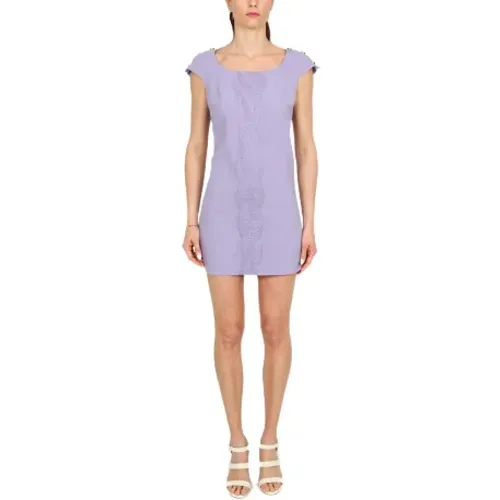 Lavender Lace Dress , female, Sizes: S, M - Elisabetta Franchi - Modalova