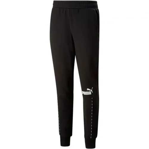 Ess Block X Tape Sweatpants Lange Hose , Herren, Größe: M - Puma - Modalova